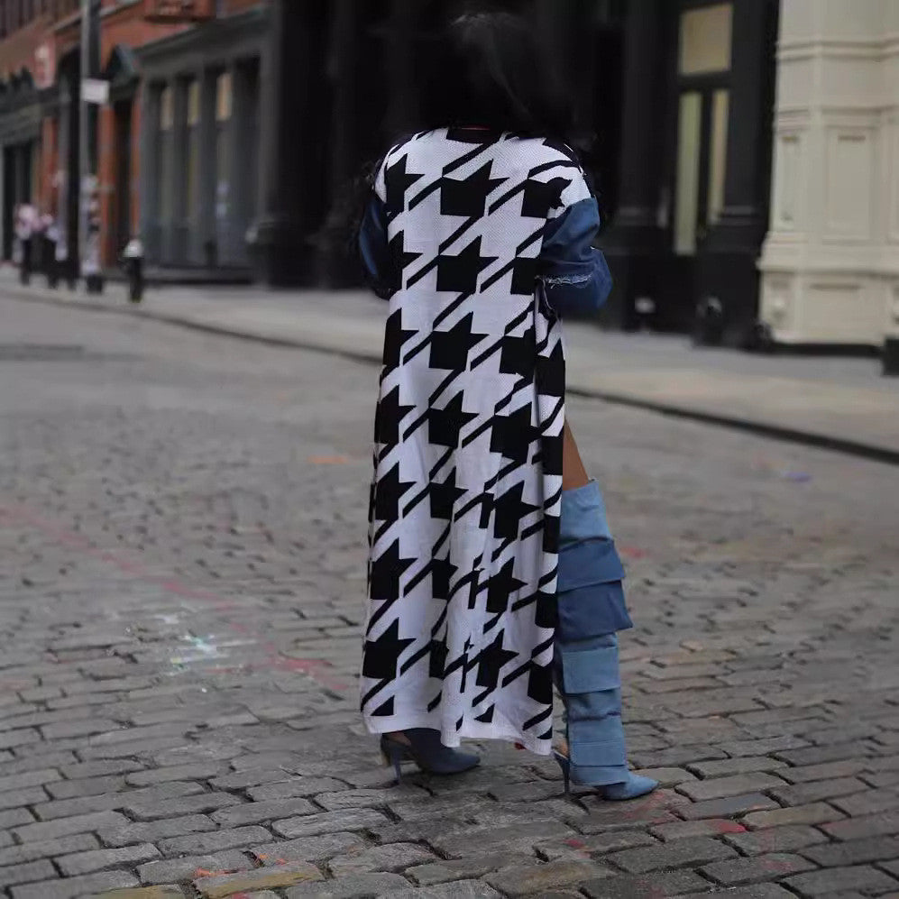 “Hounded” Denim/Sweater Duster