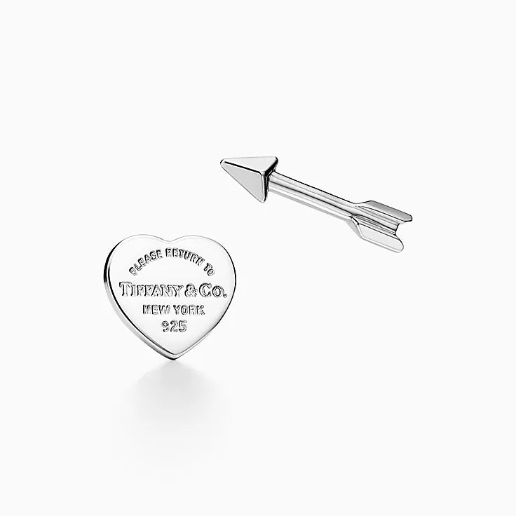 .925 Heart Stud Earrings