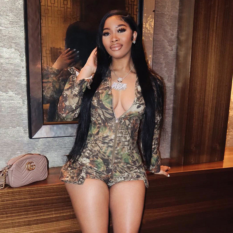 “Camp” Camo Romper
