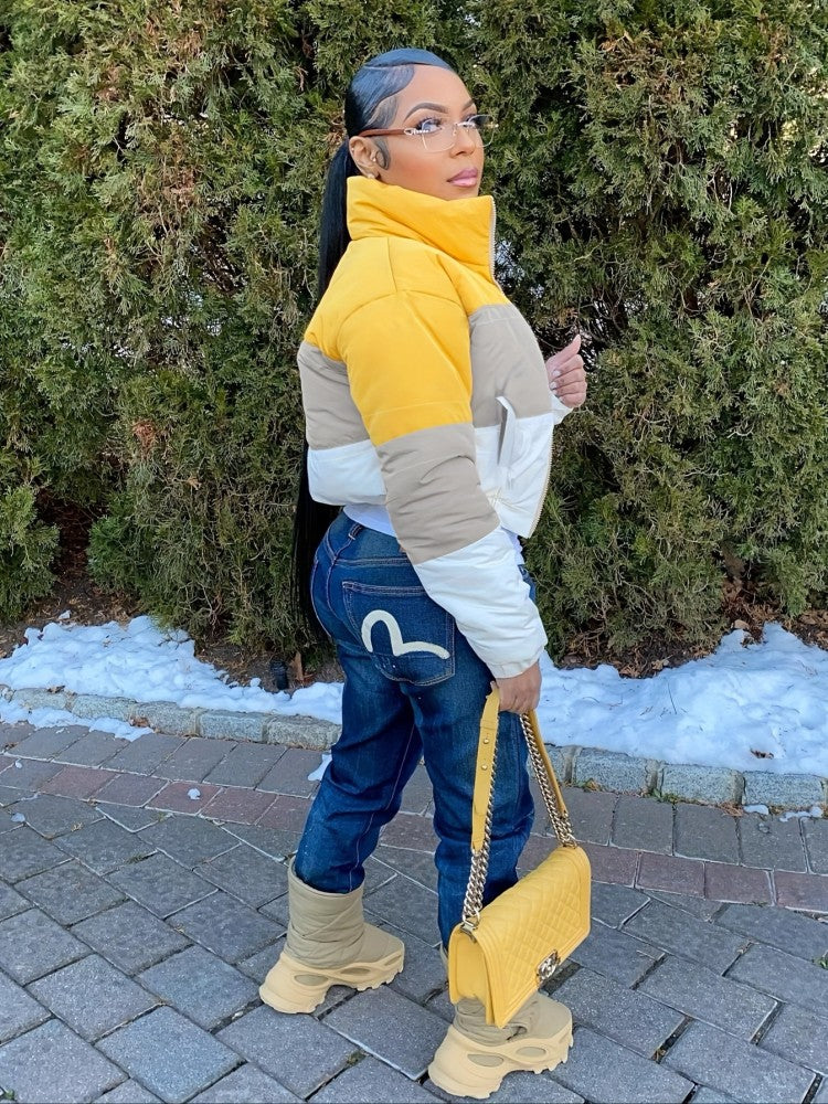 “Blocked” Puffer Jacket