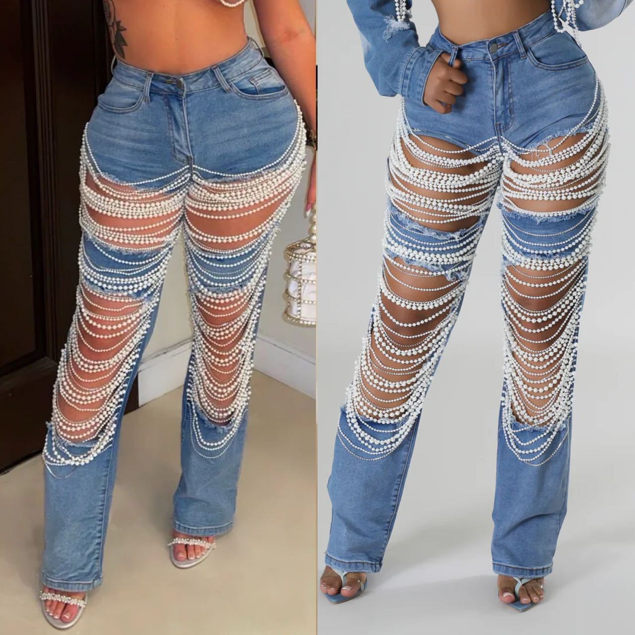 “La Pearl” Denim Jeans