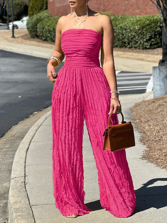 “Frills” Strapless Jumpsuit
