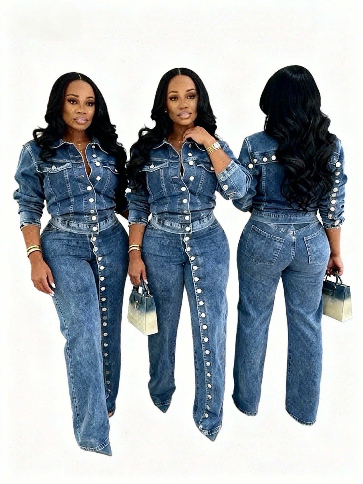 Denim Down Set