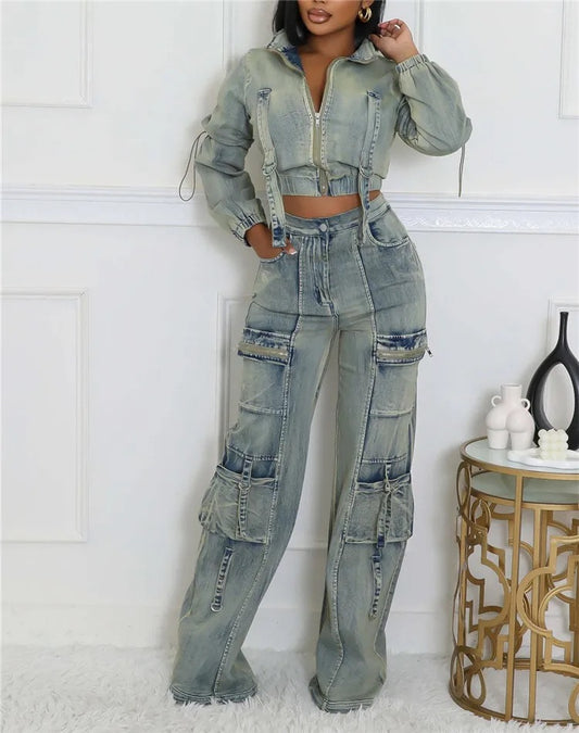 “Suite” Denim Set